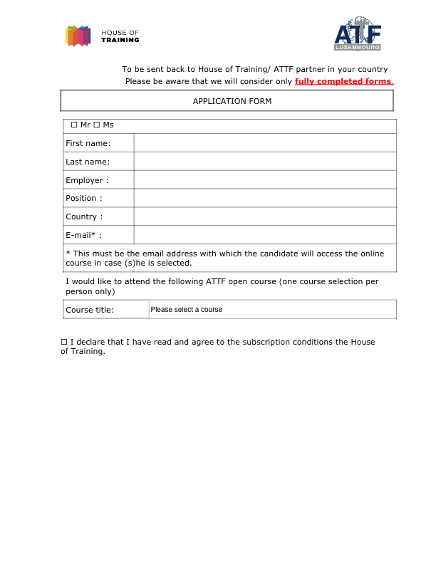 ATTF - Applicationform OpenCourses 2022