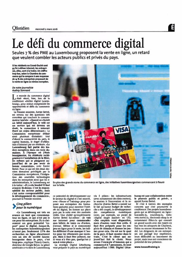 Le défi du commerce digital